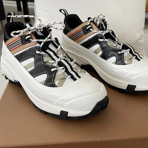 Burberry Arthur M Story White Icon Stripe Mens Sneakers, 43, 8048548 - Picture 4 of 13